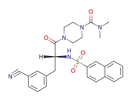 4-[(R)-3-(3-Cyano-phenyl)-2-(naphthalene-2-sulfonylamino)-propionyl]-piperazine-1-carboxylic acid dimethylamide