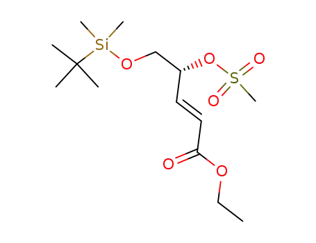 (E)-(R)-5-(tert-Butyl-dimethyl-silanyloxy)-4-methanesulfonyloxy-pent-2-enoic acid ethyl ester