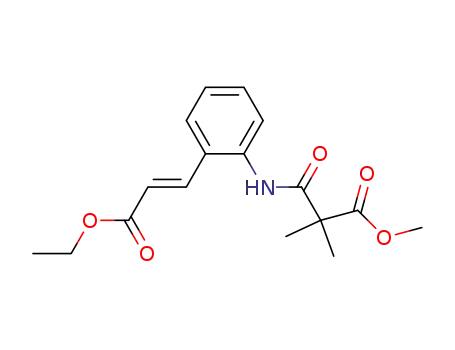 2-Propenoic acid,
3-[2-[(3-methoxy-2,2-dimethyl-1,3-dioxopropyl)amino]phenyl]-, ethyl
ester, (E)-