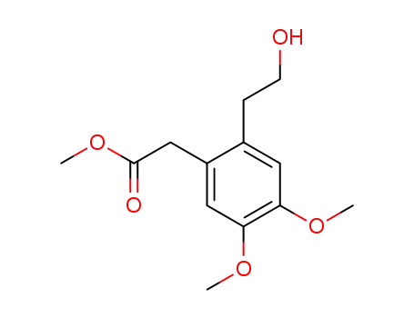 Molecular Structure of 186964-34-1 ([2-(2-Hydroxy-ethyl)-4,5-dimethoxy-phenyl]-acetic acid methyl ester)