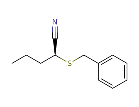 (S)-2-Benzylsulfanyl-pentanenitrile