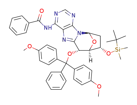 (5'R)-N<sub>6</sub>-benzoyl-3'-O-(tert-butyldimethylsilyl)-5'-O-(4,4-dimethoxytrityl)-5',8-cyclo-2'-deoxyadenosine