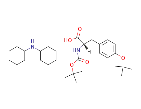 L-Tyrosine, N-[(1,1-dimethylethoxy)carbonyl]-O-(1,1-dimethylethyl)-,
compd. with N-cyclohexylcyclohexanamine (1:1)
