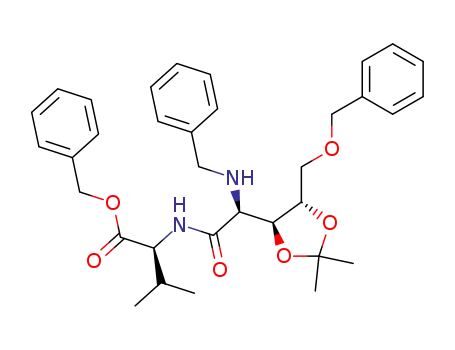 (S)-2-[(S)-2-Benzylamino-2-((4S,5S)-5-benzyloxymethyl-2,2-dimethyl-[1,3]dioxolan-4-yl)-acetylamino]-3-methyl-butyric acid benzyl ester