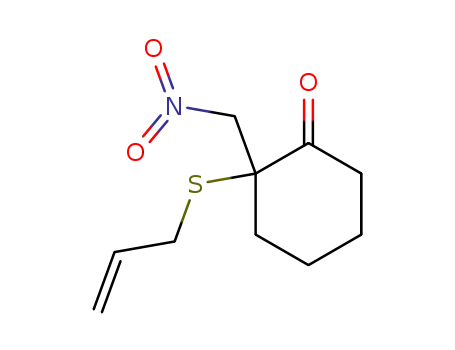 Molecular Structure of 190785-03-6 (2-Allylsulfanyl-2-nitromethyl-cyclohexanone)