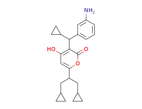 3-(α-cyclopropyl-meta-aminobenzyl)-6-(α-cyclopropylmethyl-cyclopropylethyl)-4-hydroxy-2H-pyran-2-one