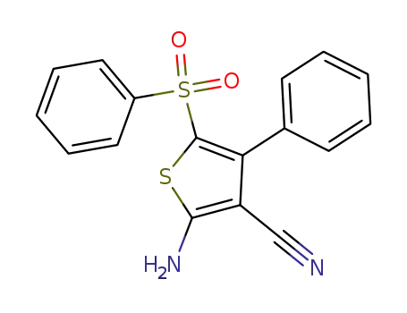 2-Amino-4-phenyl-5-(phenylsulfonyl)thiophene-3-carbonitrile