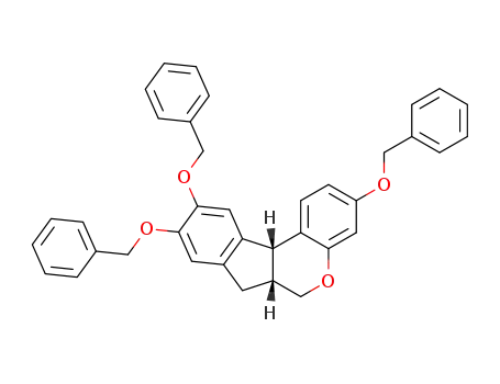 (6aR,11bR)-3,9,10-Tris-benzyloxy-6,6a,7,11b-tetrahydro-indeno[2,1-c]chromene
