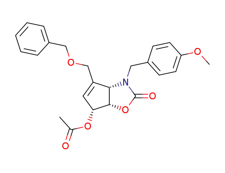 Acetic acid (3aS,6R,6aS)-4-benzyloxymethyl-3-(4-methoxy-benzyl)-2-oxo-3,3a,6,6a-tetrahydro-2H-cyclopentaoxazol-6-yl ester