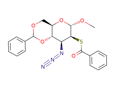 methyl 3-azido-2-S-benzoyl-4,6-O-benzylidene-3-deoxy-α-D-mannopyranoside