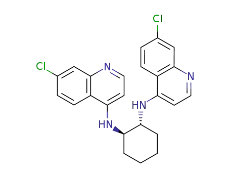 Molecular Structure of 140926-77-8 (1,3-Cyclohexanediamine,N,N'-bis(7-chloro-4-quinolinyl)-, trans- (9CI))