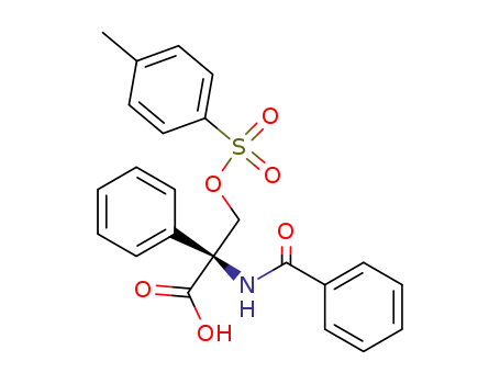 Benzeneacetic acid,
a-(benzoylamino)-a-[[[(4-methylphenyl)sulfonyl]oxy]methyl]-, (S)-