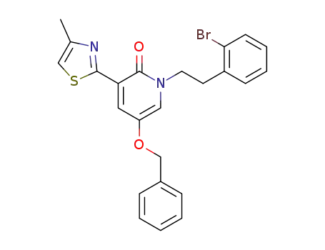 5-benzyloxy-1-[2-(2-bromo-phenyl)-ethyl]-3-(4-methyl-thiazol-2-yl)-1<i>H</i>-pyridin-2-one