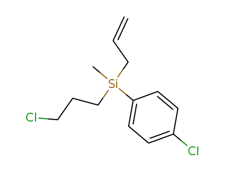 Molecular Structure of 191926-74-6 ((4-chlorophenyl)(3-chloropropyl)methyl(prop-2-en-1-yl)silane)