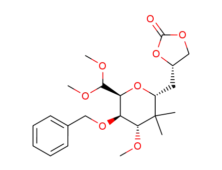 (S)-4-((2R,4S,5R,6S)-5-Benzyloxy-6-dimethoxymethyl-4-methoxy-3,3-dimethyl-tetrahydro-pyran-2-ylmethyl)-[1,3]dioxolan-2-one