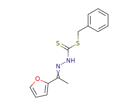 Molecular Structure of 26158-30-5 (Hydrazinecarbodithioic acid, [1-(2-furanyl)ethylidene]-, phenylmethyl
ester)