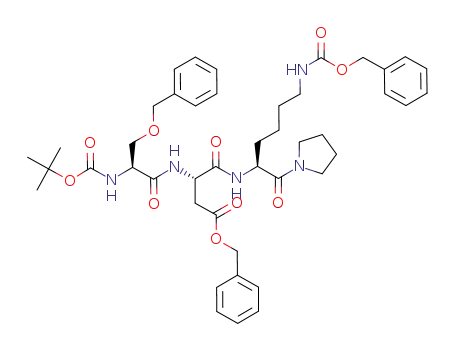 (S)-3-((S)-3-Benzyloxy-2-tert-butoxycarbonylamino-propionylamino)-N-[(S)-5-benzyloxycarbonylamino-1-(pyrrolidine-1-carbonyl)-pentyl]-succinamic acid benzyl ester