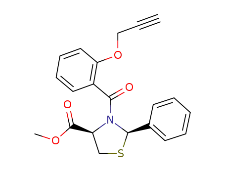 Methyl (2R,4R)-2-phenyl-3-<2-(prop-2-ynyloxybenzoyl)>hiazolidine-4-carboxylate