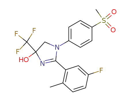 2-(5-fluoro-2-methylphenyl)-4,5-dihydro-4-hydroxy-1-[4-(methylsulfonyl)phenyl]-4-(trifluoromethyl)-1H-imidazole