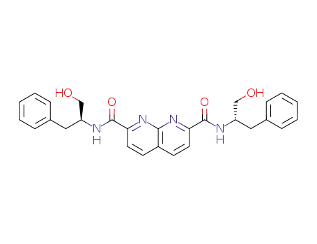 Molecular Structure of 205885-17-2 ([1,8]Naphthyridine-2,7-dicarboxylic acid bis-[((S)-1-hydroxymethyl-2-phenyl-ethyl)-amide])