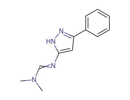 Molecular Structure of 222314-84-3 (Methanimidamide, N,N-dimethyl-N'-(5-phenyl-1H-pyrazol-3-yl)-)