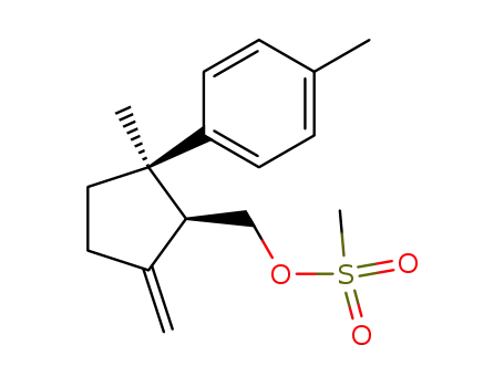 (+)-(2S,3R)-2-<(methanesulfonyl)-oxy>methyl-3-methyl-1-methylidene-3-p-tolyl-cyclopentane