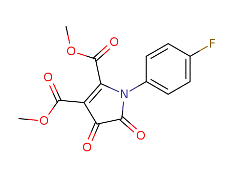 Molecular Structure of 251986-57-9 (4,5-dimethoxycarbonyl-1-(4'-fluorophenyl)-1H-pyrrole-2,3-dione)