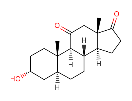 Androstane-11,17-dione,3-hydroxy-, (3a,5a)- cas  1231-82-9
