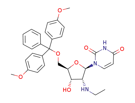 1-{(2R,3R,4S,5R)-5-[Bis-(4-methoxy-phenyl)-phenyl-methoxymethyl]-3-ethylamino-4-hydroxy-tetrahydro-furan-2-yl}-1H-pyrimidine-2,4-dione