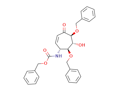 (2S,3R,4S,5R)-2,4-dibenzyloxy-5-benzyloxycarbonylamino-3-hydroxycyclohept-6-en-1-one