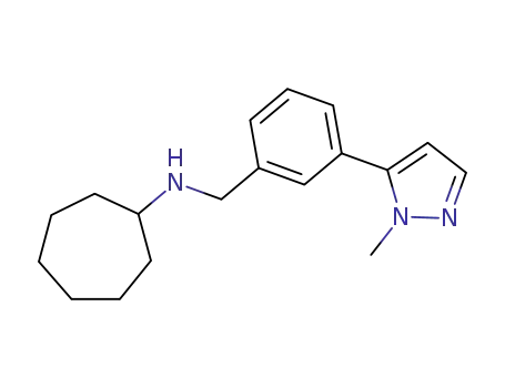 Cycloheptyl-[3-(2-methyl-2H-pyrazol-3-yl)-benzyl]-amine