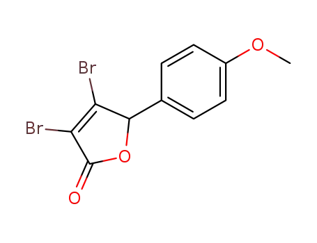 Molecular Structure of 4499-39-2 (4-(4'-methoxyphenyl)-2,3-dibromocrotonolactone)