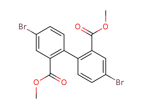 Molecular Structure of 81747-32-2 (4,4'-dibroMo-2,2'-bis(Methoxycarbonyl)-1,1'-biphenyl)