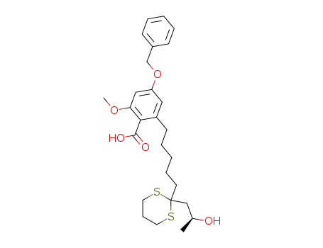 (S)-4-Benzyloxy-2-methoxy-6-{5-[2-(2-hydroxypropyl)-1,3-dithian-2-yl]pentyl}benzoic acid