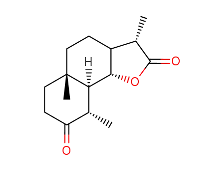 Molecular Structure of 14804-47-8 ((3R)-3aβ,5,5a,6,7,9,9aβ,9bα-Octahydro-3α,5aα,9α-trimethylnaphtho[1,2-b]furan-2,8(3H,4H)-dione)