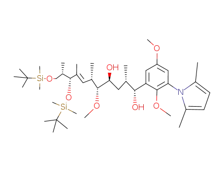 (E)-(1R,2S,4S,5R,6S,9R,10S)-9,11-Bis-(tert-butyl-dimethyl-silanyloxy)-1-[3-(2,5-dimethyl-pyrrol-1-yl)-2,5-dimethoxy-phenyl]-5-methoxy-2,6,8,10-tetramethyl-undec-7-ene-1,4-diol
