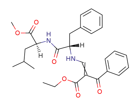 Molecular Structure of 188783-11-1 (L-Leucine, N-(2-benzoyl-3-ethoxy-3-oxo-1-propenyl)-L-phenylalanyl-,
methyl ester)
