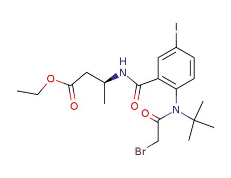 (S)-3-{2-[(2-Bromo-acetyl)-tert-butyl-amino]-5-iodo-benzoylamino}-butyric acid ethyl ester