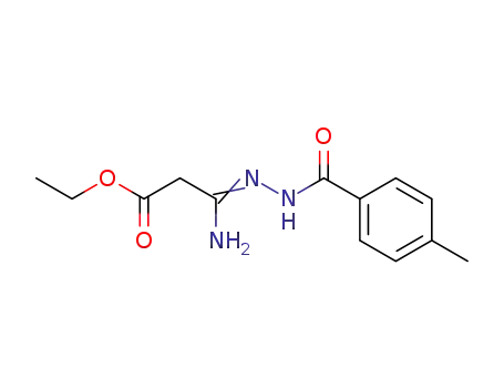 3-Amino-3-[(4-methyl-benzoyl)-hydrazono]-propionic acid ethyl ester