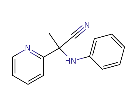 Molecular Structure of 17424-73-6 (2-anilino-2-(2-pyridinyl)propanenitrile)