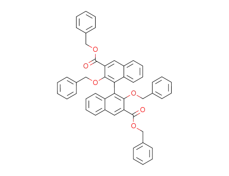 Molecular Structure of 217327-65-6 (2,2'-Bis-benzyloxy-[1,1']binaphthalenyl-3,3'-dicarboxylic acid dibenzyl ester)