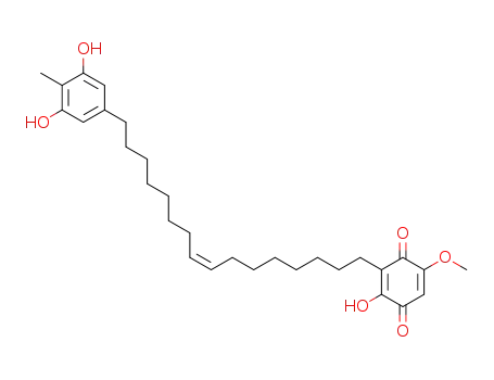 2,5-Cyclohexadiene-1,4-dione,3-[(8Z)-16-(3,- 5-dihydroxy-4-methylphenyl)-8- hexadecenyl]-2-hydroxy-5-methoxy- 