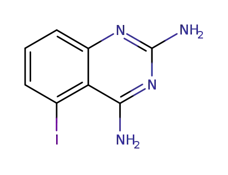 Molecular Structure of 119584-76-8 (2 4-DIAMINO-5-IODOQUINAZOLINE)