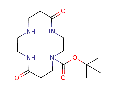 Molecular Structure of 188639-99-8 (1,4,8,11-Tetraazacyclotetradecane-1-carboxylic acid, 5,12-dioxo-,
1,1-dimethylethyl ester)