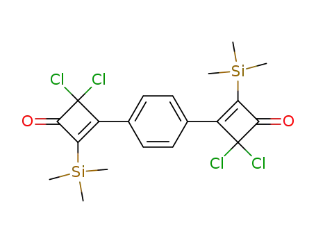 1,4-bis(4',4'-dichloro-2'-trimethylsilyl-3'-oxo-1'cyclobutenyl)benzene