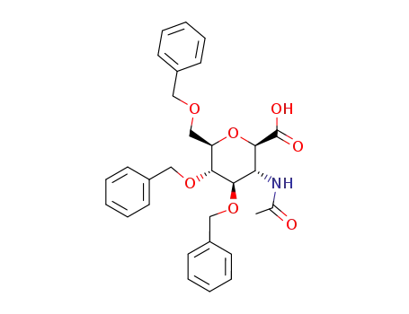 3-acetamido-2,6-anhydro-4,5,7-tri-O-benzyl-3-deoxy-D-glycero-D-gulo-heptonic acid