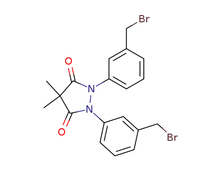 Molecular Structure of 121012-95-1 (1,2-Bis<3-(bromomethyl)phenyl>-4,4-dimethyl-3,5-pyrazolidinedione)