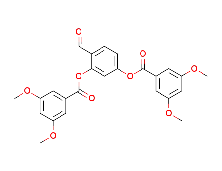 Molecular Structure of 218444-31-6 (2,4-Bis(3',5'-dimethoxybenzoyloxy)benzaldehyde)