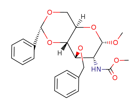 Methyl 4,6-O-benzylidene-3-O-benzyl-2-deoxy-2-methoxycarbonylamino-α-D-glucopyranoside