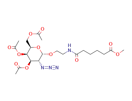 5-[2-((2S,3R,4R,5R,6R)-4,5-Diacetoxy-6-acetoxymethyl-3-azido-tetrahydro-pyran-2-yloxy)-ethylcarbamoyl]-pentanoic acid methyl ester